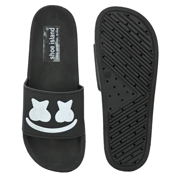 Black_Silicon_Strap_And_Pvc_Slip_On_Sliders_For_Men