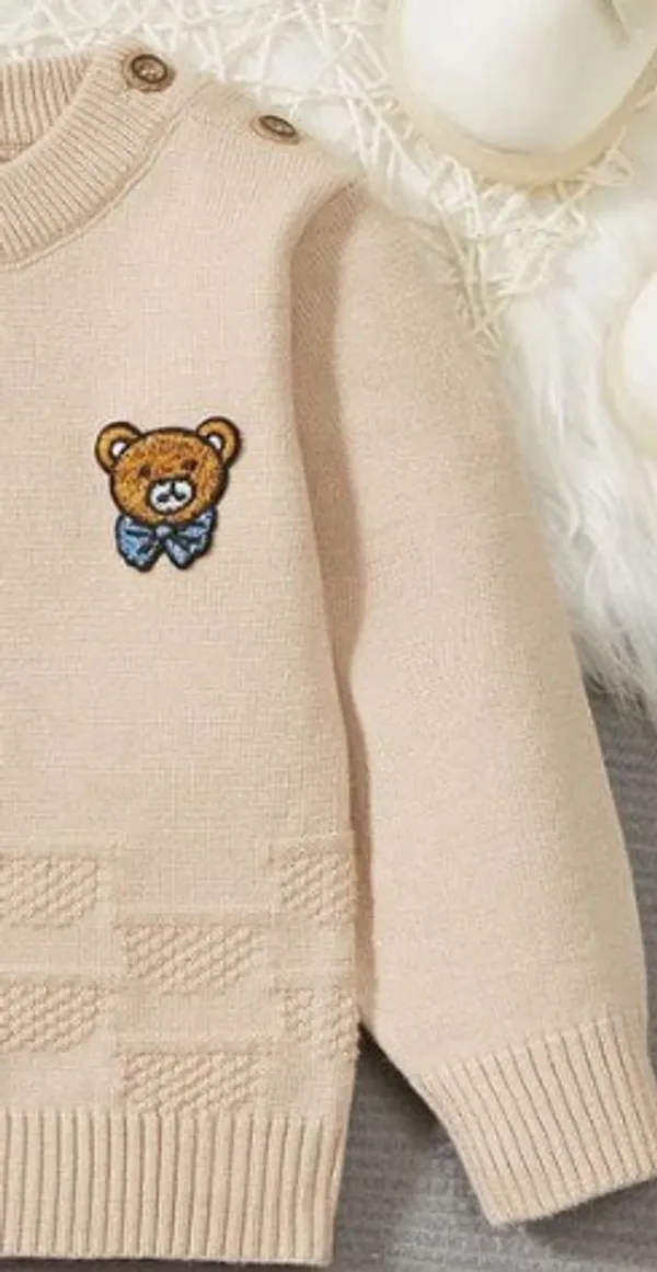 100%_Cotton_Peach_Classic_Knitted_Sweatshirt_For_Kids