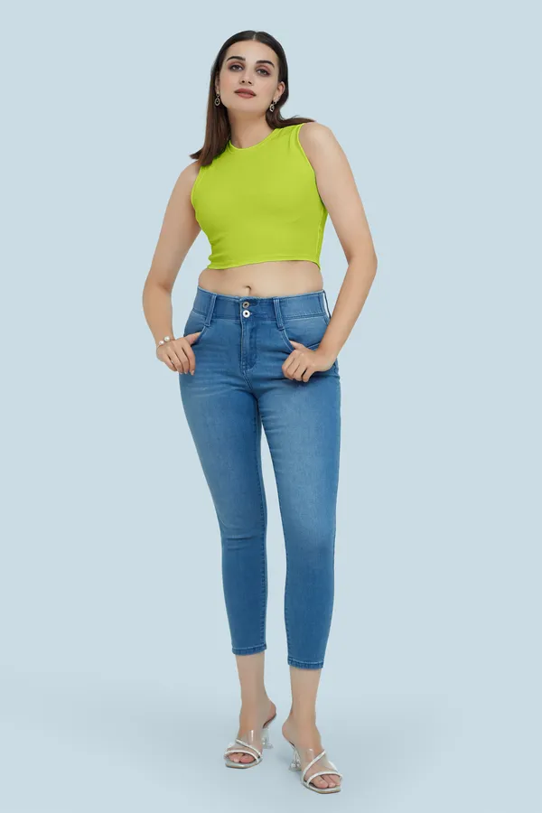 Neon_Sleeveless_Ribbed_Round_Neck_Slim_Fit_Collarless_Casual_Tank_Top_For_Women