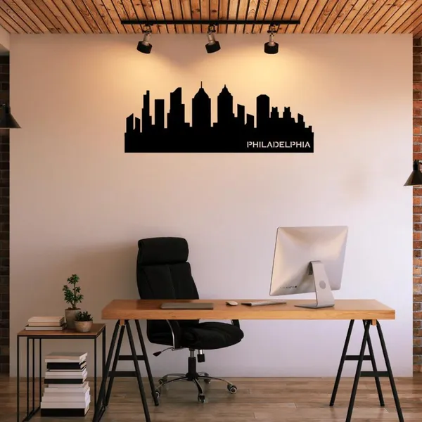 Wooden_Wall_Art_for_Home_Decoration__|_Philadelphia_Skyline__|_Black