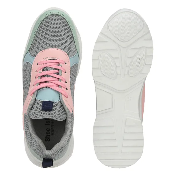 Grey_Mesh_And_Airmix_Lace_Ups_Sports_Shoes_For_Women