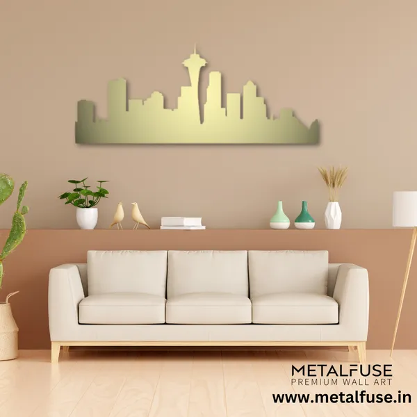 Metal_Wall_Art_for_Home_Decoration__|_Seattle_Skyline__|_Gold