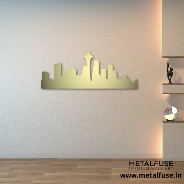 Metal_Wall_Art_for_Home_Decoration__|_Seattle_Skyline__|_Gold