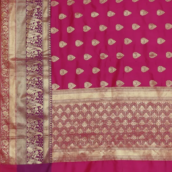 Purple_Cotton_Blend_Banarasi_Sarees_For_Women