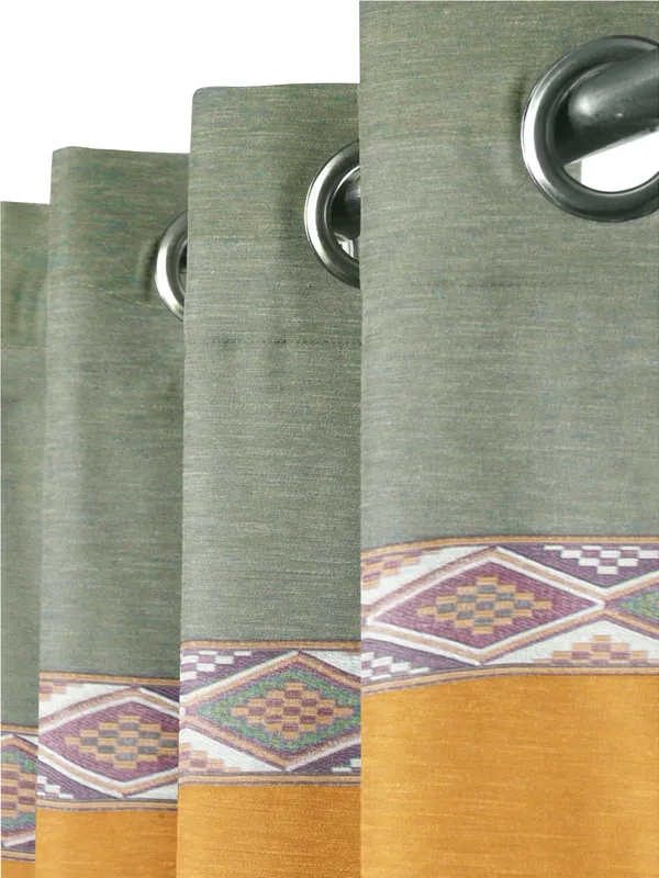 Pack_of_2_Cotton_Grey_Masturd_Arizona_ikatee_Collection_Curtain_Set_for_Window_and_Door
