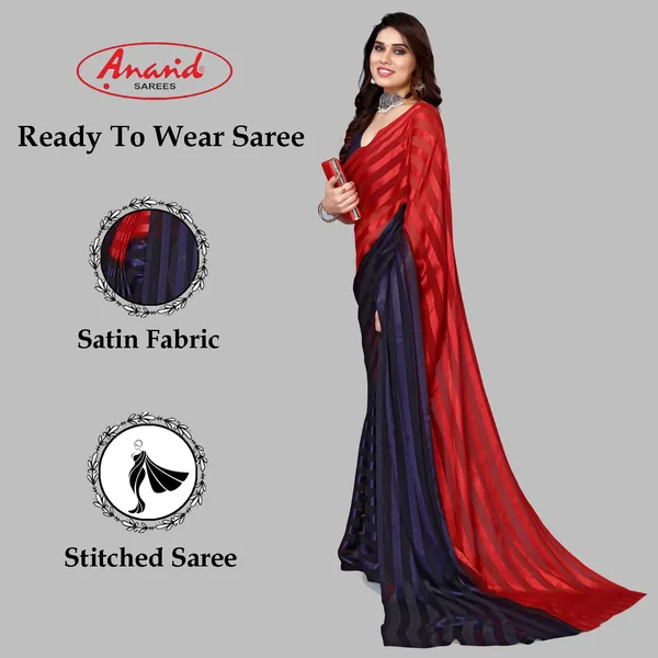 Embellished,_Striped,_Self_Design_Bollywood_Satin_Saree_(Red,_Dark_Blue)