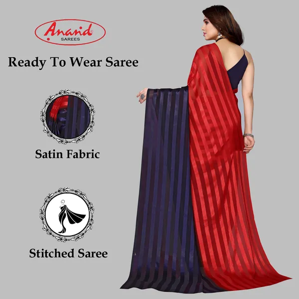 Embellished,_Striped,_Self_Design_Bollywood_Satin_Saree_(Red,_Dark_Blue)