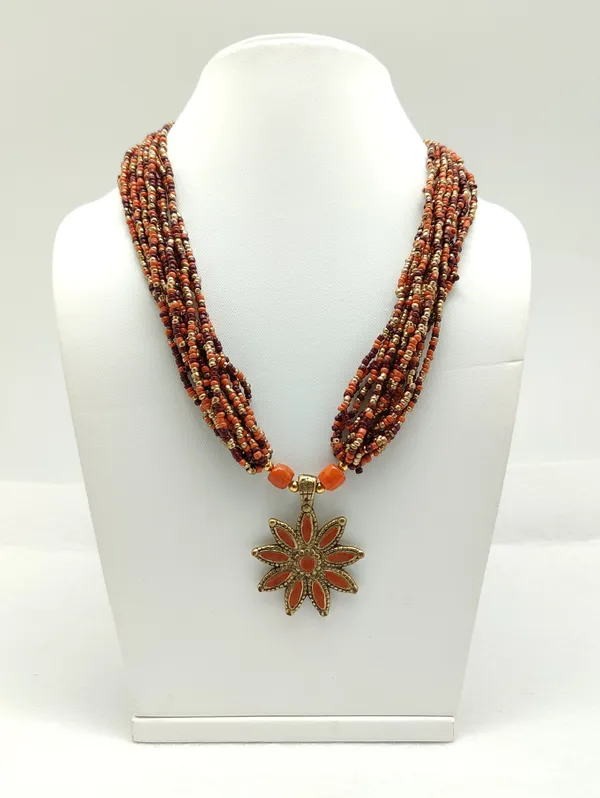 Multicolor_Flower_Fancy_Pendant_Necklace_For_Women