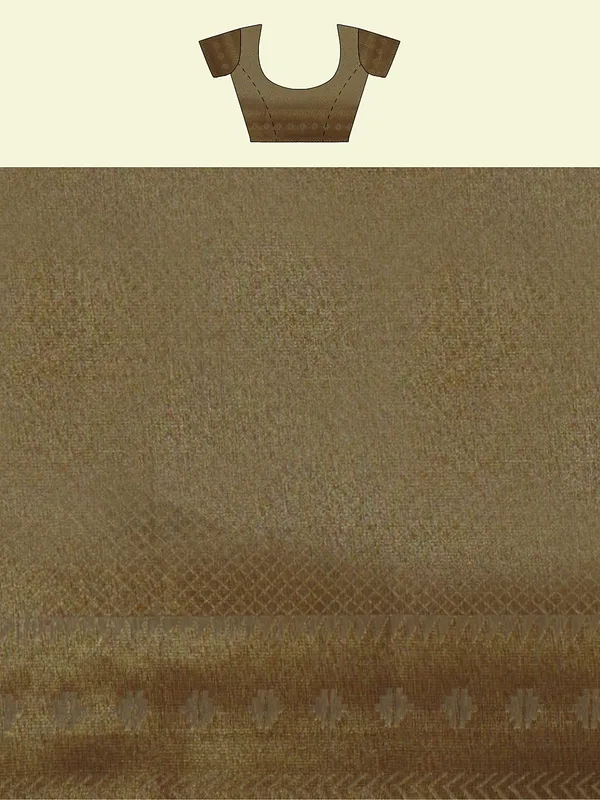 Beige_Cotton_Blend_Banarasi_Sarees_For_Women