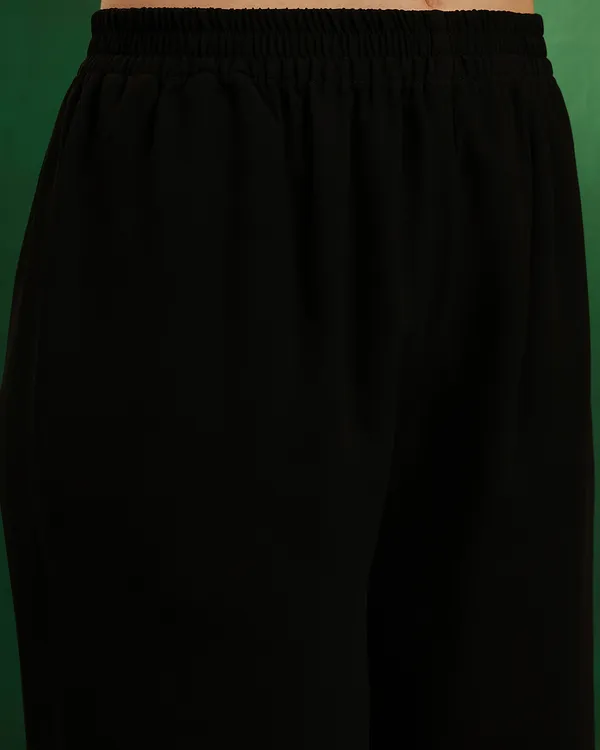 Black_Georgette_Mirror_Work_Embroidered_Kurta_With_Palazzo_And_Dupatta_Set_For_Women