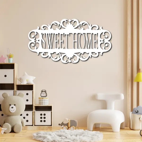 Metal_Wall_Art_for_Home_Decoration__|_Sweet_Home_|_White