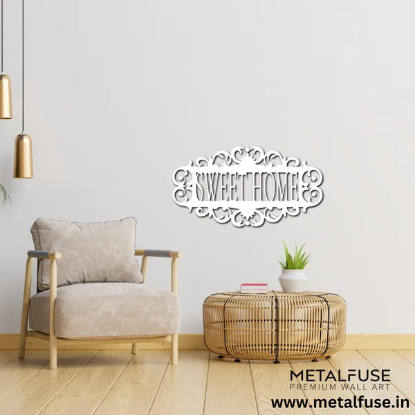 Metal_Wall_Art_for_Home_Decoration__|_Sweet_Home_|_White