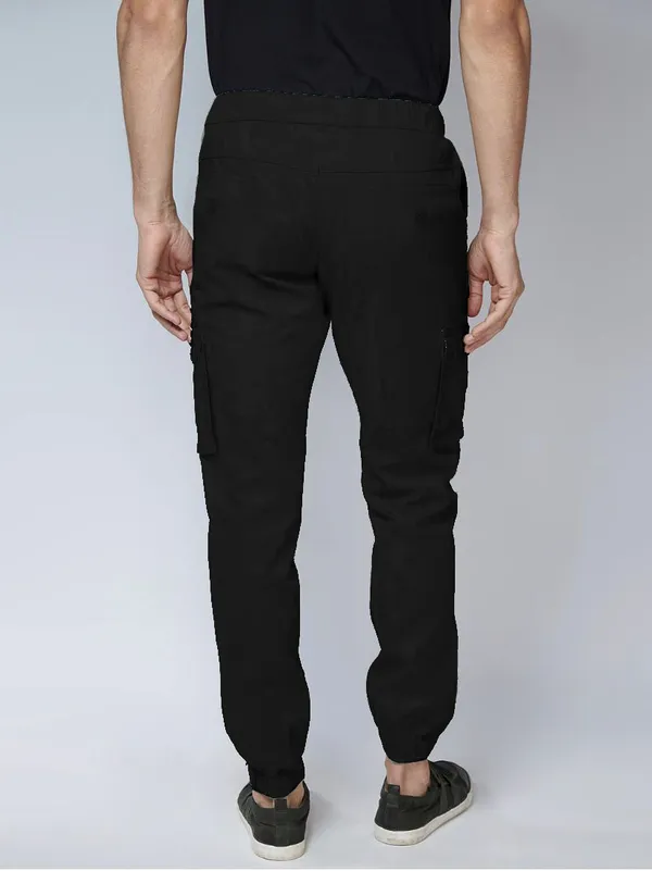 Black_Cotton_Blend_Slim_Fit_Mens_Cargo_Joggers