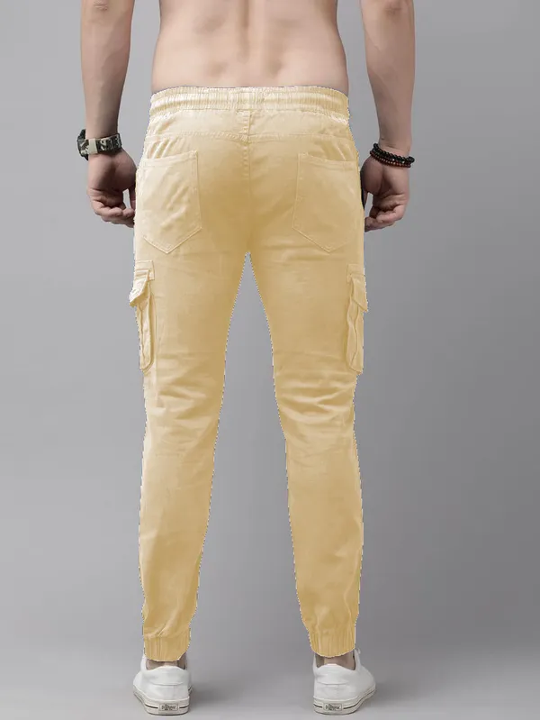 Off_White_Cotton_Blend_Premium_Solid_Cargo_For_Men