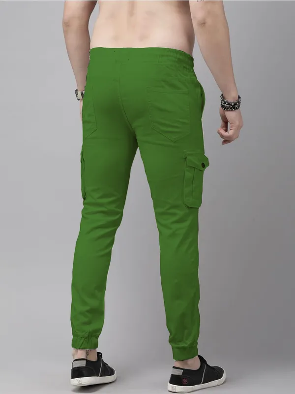 Olive_Green_Cotton_Blend_Slim_Fit_Mens_Cargo_Joggers