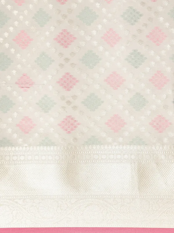 Grey_Masrise_Cotton/Cotton_Banarasi_Sarees_For_Women