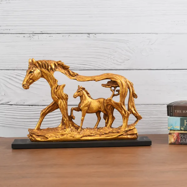 Elegant_Golden_Running_Horse_Sculpture_For_Good_Luck_Home_Decoration_|_Feng_Shui_|_Vastu_Gifts_|Table_Decor_|