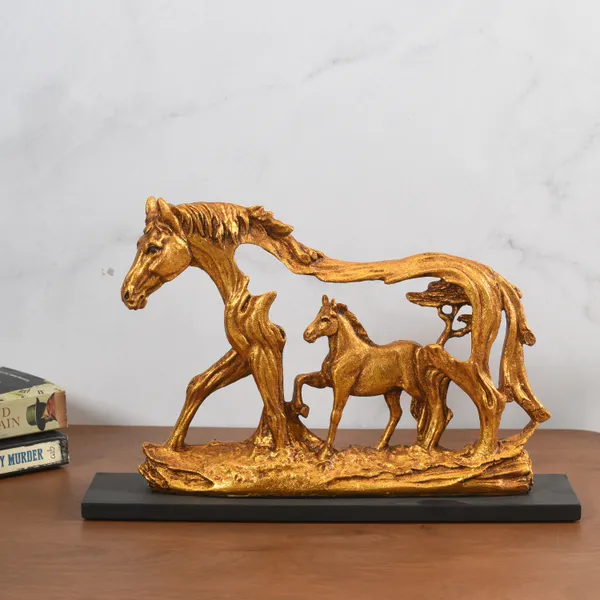Elegant_Golden_Running_Horse_Sculpture_For_Good_Luck_Home_Decoration_|_Feng_Shui_|_Vastu_Gifts_|Table_Decor_|
