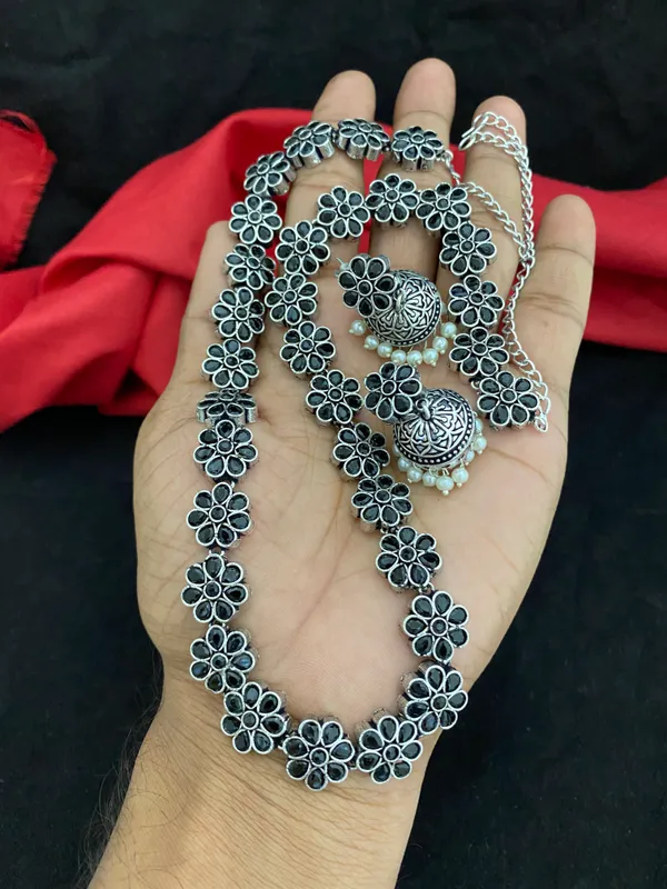 Flower_Design_Black_Haram_with_Silver_plating