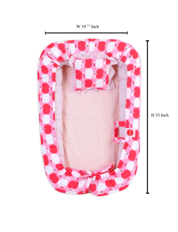 Apple_Print_New_Born_Baby_nest_Bedding_Set_Reversible_0-10_Months_(Pink)
