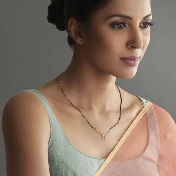 V shaped mangalsutra on sale