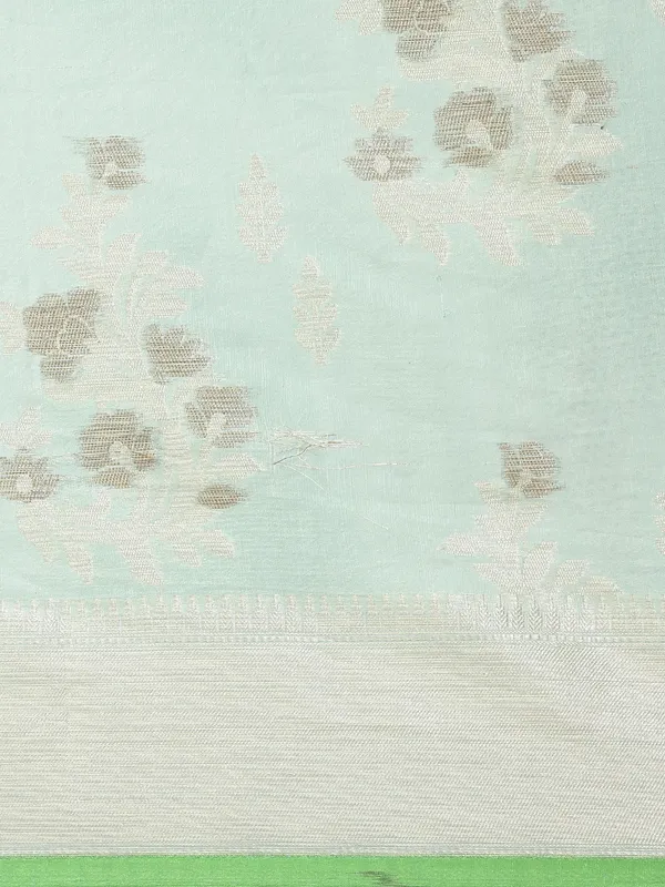 Sea_Green_Masrise_Cotton/Cotton_Banarasi_Sarees_For_Women