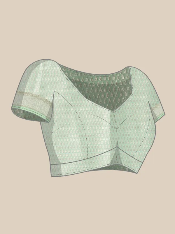Sea_Green_Masrise_Cotton/Cotton_Banarasi_Sarees_For_Women