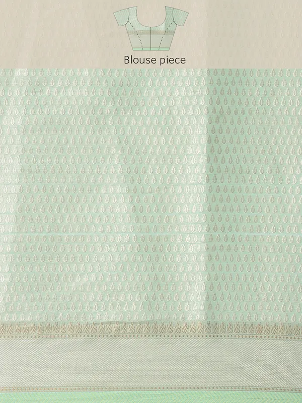 Sea_Green_Masrise_Cotton/Cotton_Banarasi_Sarees_For_Women