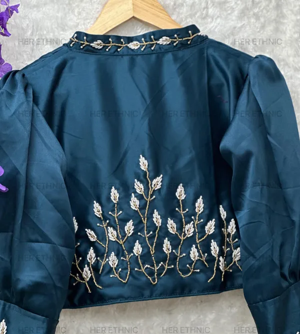 Royal_Blue_Royal_Blue_Pure_Silk_Handmade_Work_Collar_Style_Blouse