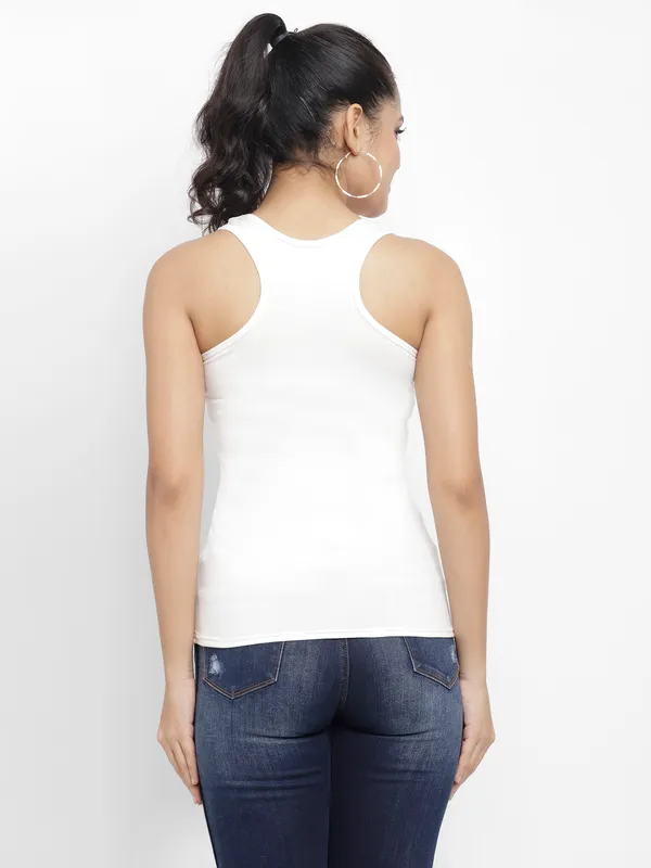 OffWhite_Cotton_Lycra_Racer_Back_Workout_Tank_TopOff_For_Women