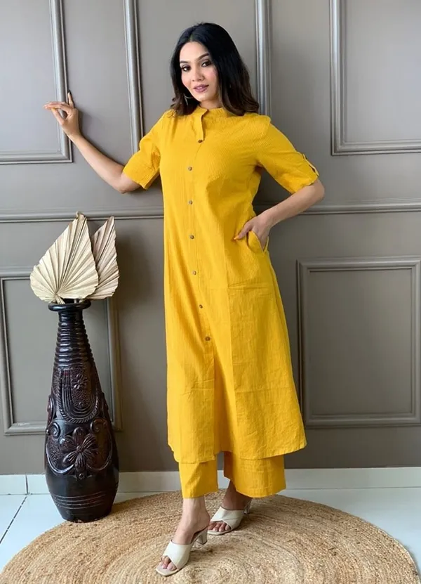 Yellow_Cotton_Kurta_With_Palazzo_Set_For_Women