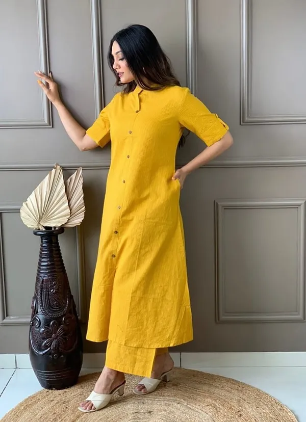 Yellow_Cotton_Kurta_With_Palazzo_Set_For_Women