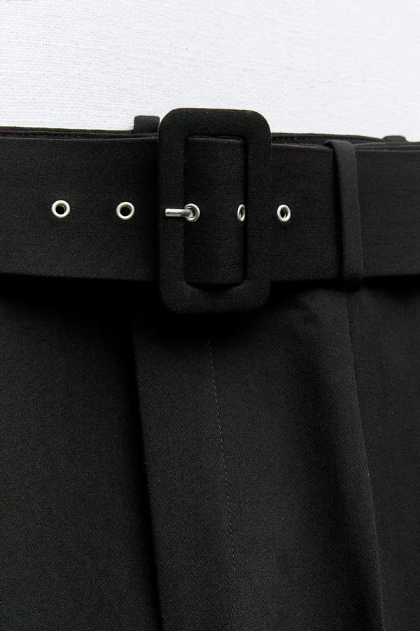 Black_Zara_Belted_Formal_Pant_For_Women