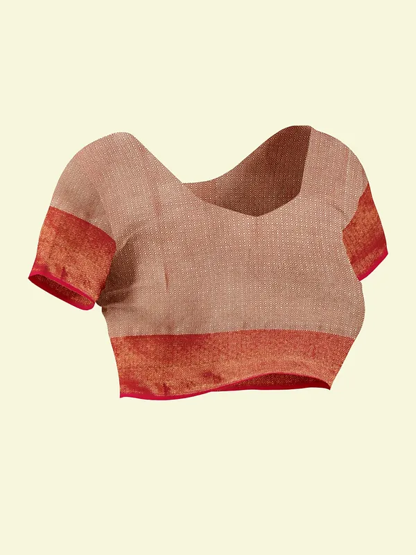 Red_Cotton_Blend_Banarasi_Sarees_For_Women