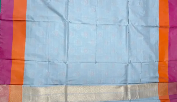 Humairah_Presents_Grey_Katan_Silk_Floral_Zari_Minakari_Booti_with_Banarasi_2D_Zari_Border_and_Floral_Pallu_with_Light_Grey_Blouse