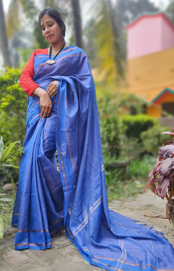 Blue_Khadi_Cotton_All_Over_Zari_Saree