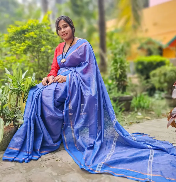 Blue_Khadi_Cotton_All_Over_Zari_Saree