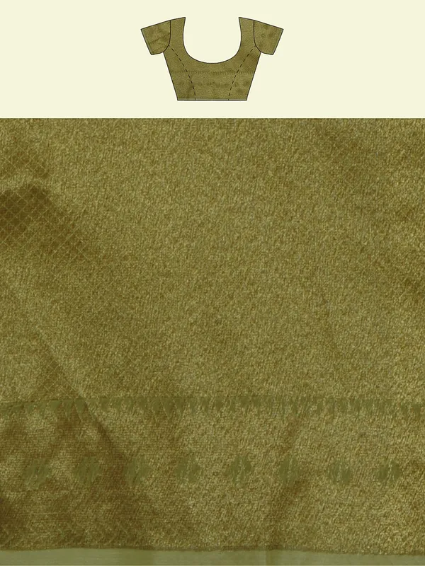 Green_Cotton_Blend_Banarasi_Sarees_For_Women