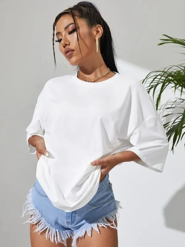 Pack_of_2_White_Cotton_Blend_Solid_T-Shirt_For_Couple