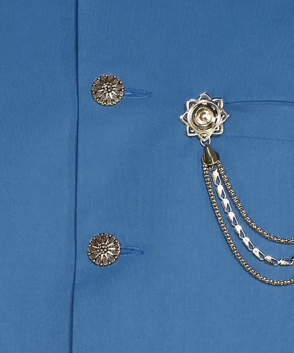 Solid_Peacock_Blue_Cotton_Blend_Nawabi_With_Paijama