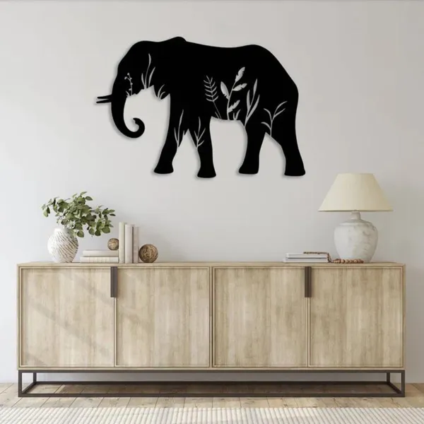 Wooden_Wall_Art_for_Home_Decoration__|_Elephant__|_Black
