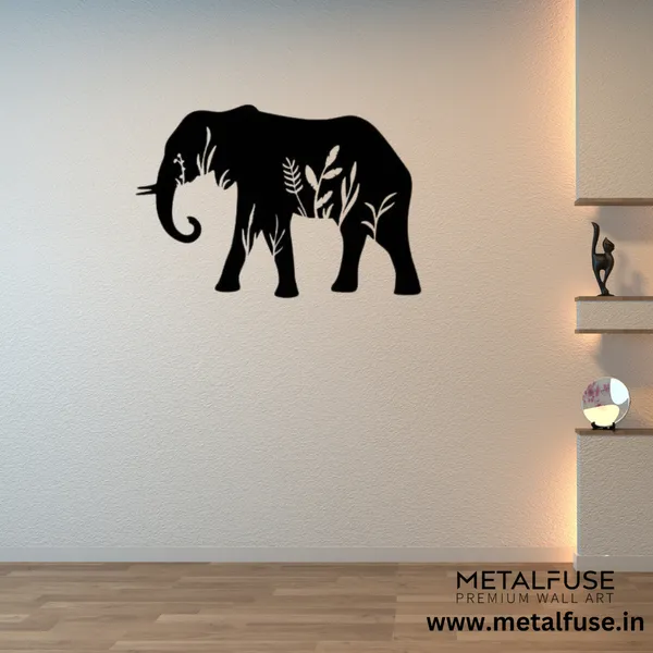 Wooden_Wall_Art_for_Home_Decoration__|_Elephant__|_Black