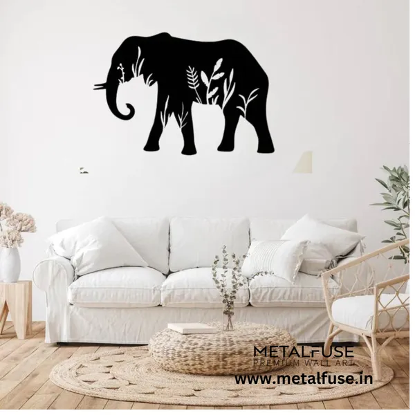 Wooden_Wall_Art_for_Home_Decoration__|_Elephant__|_Black