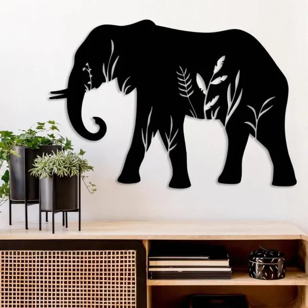 Wooden_Wall_Art_for_Home_Decoration__|_Elephant__|_Black