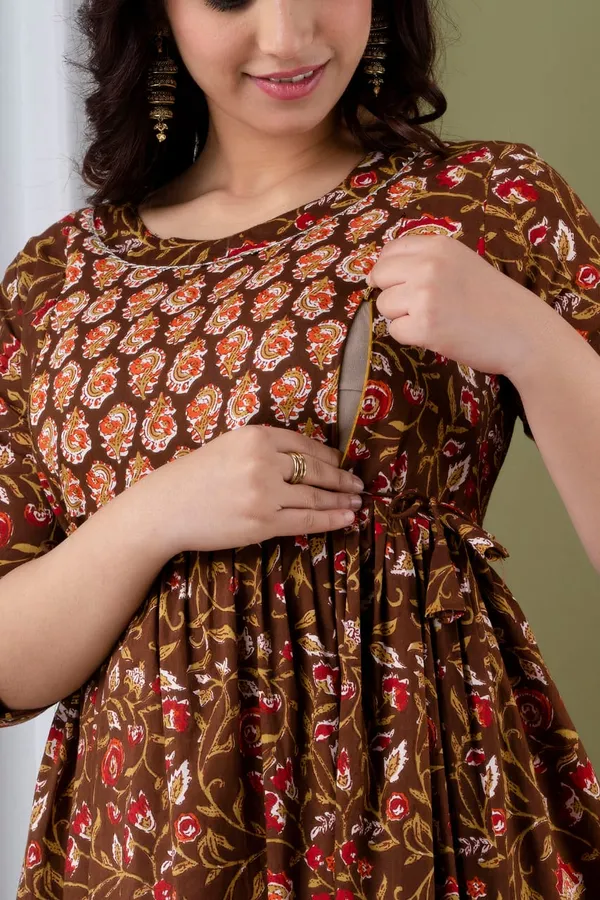 dhoom_boom_Cotton_Printed_Maternity_And_Feeding_Kurti_Combo_Of_2