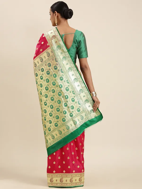 Pink_Satin_Silk_Banarasi_Sarees_For_Women