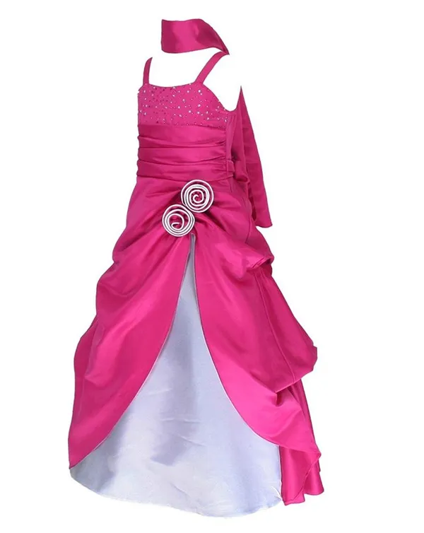 Rani_Polyester_Blend_Solid_Square_Neck_Dress_For_Girls
