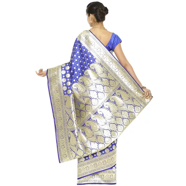 Blue_Satin_Silk_Banarasi_Sarees_For_Women