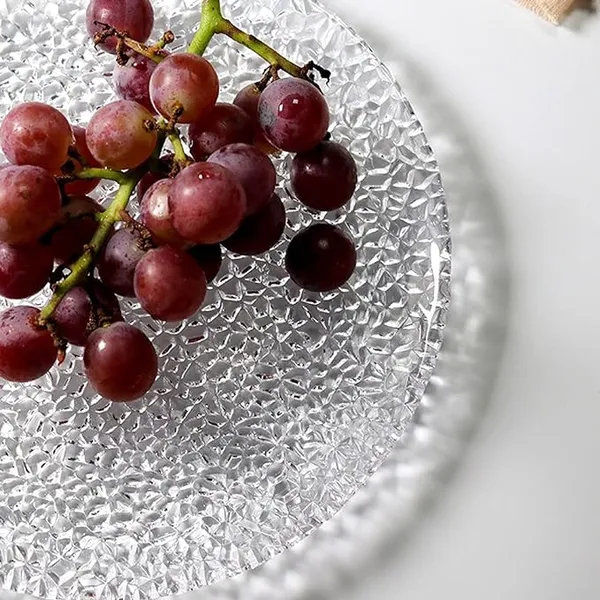 8_inch_Flower_Glass_Plate_Decorative_Crystal_Clear_Glass_Plate-_Dry_Fruits_Sweets_Chocolate_Snack_Plate_for_Dining,Catering_Event,_Dinner_Parties,Wedding_Dinner_Plate_Set_of_2