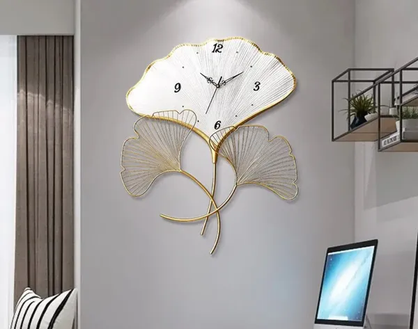 Golden_&_White_Iron_Premium_&_Elegant_Rust_Free_Wallclock_Of_(24_X_20)_In